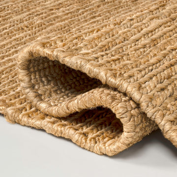 Griffin Rustic Farmhouse Woven Jute Solid Area Rug